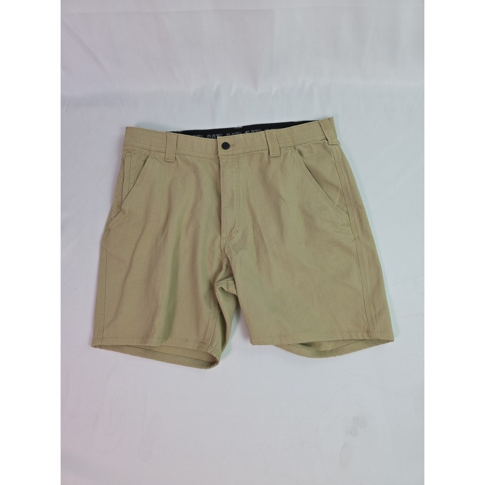 CAT Caterpillar Mens Shorts Stretch Canvas Utility Shorts Tan Size 36 Heavy Duty
